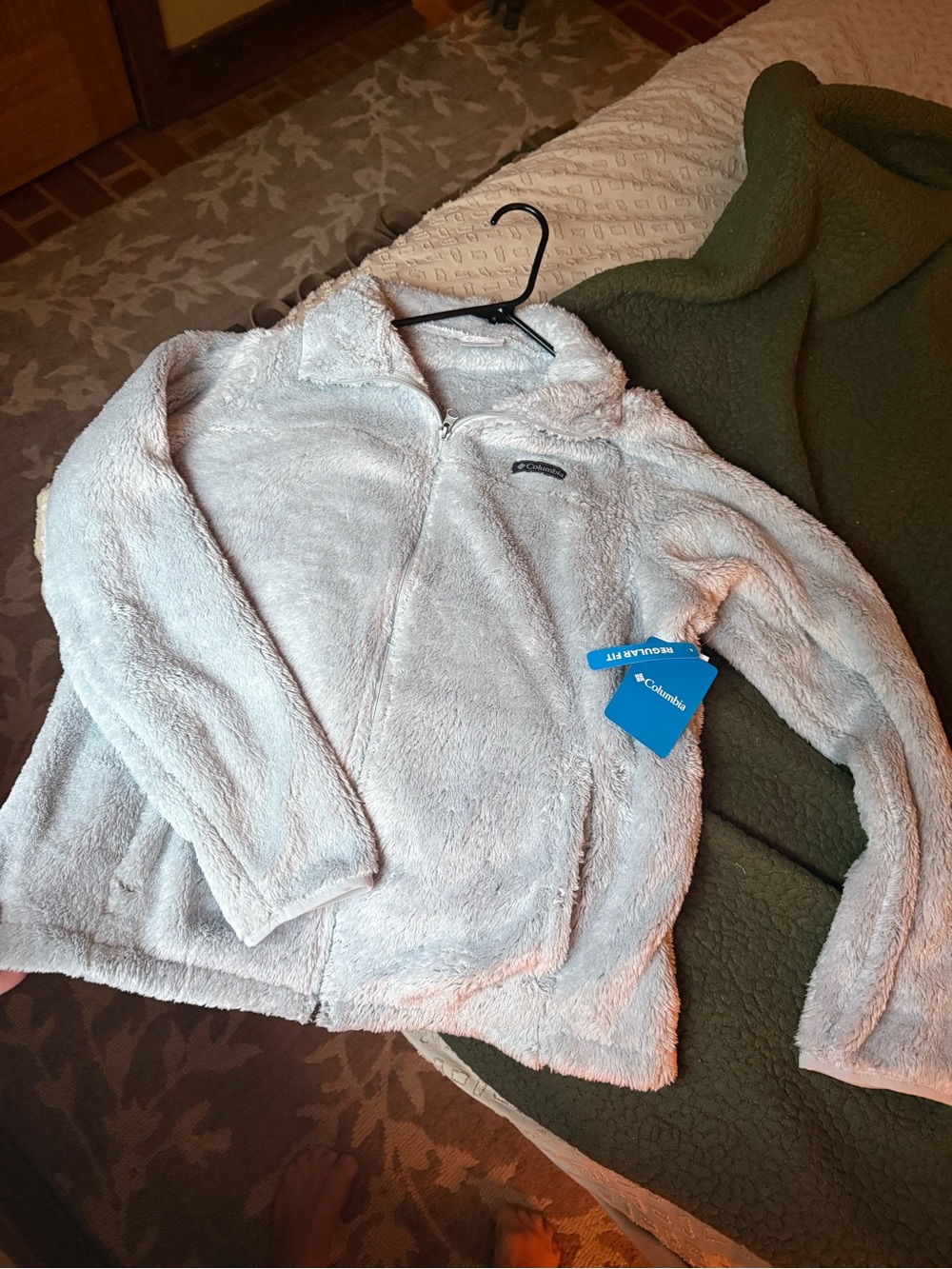 Columbia Plush Full-Zip Jacket - Light Gray